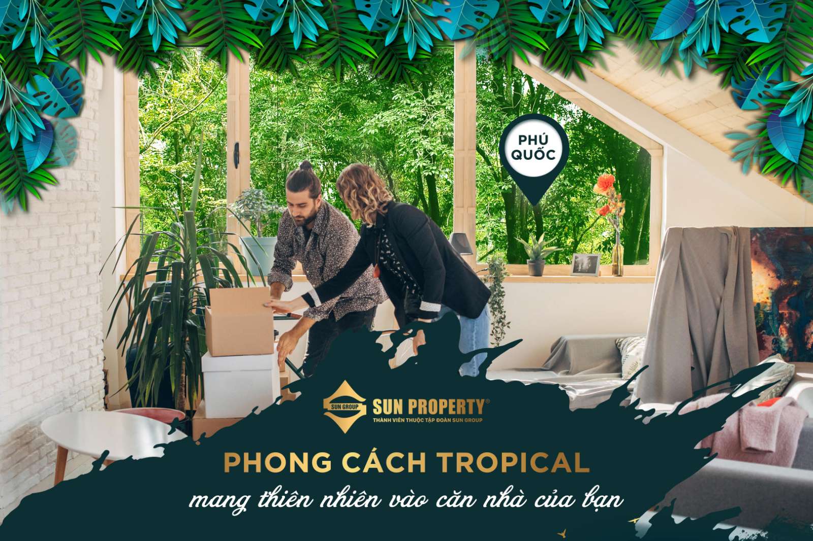 Phong cách Tropical mang thiên nhiên hòa hợp - khơi gợi cảm hứng cho chủ nhân